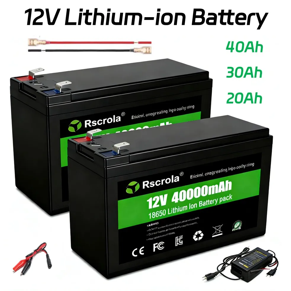 Long-lasting 12V Lithium-ion Battery,40An 30An 20An A+ 18650 Battery Pack,for UPS,Sprayer,Children's Toy Car,Scale,Solar Energy