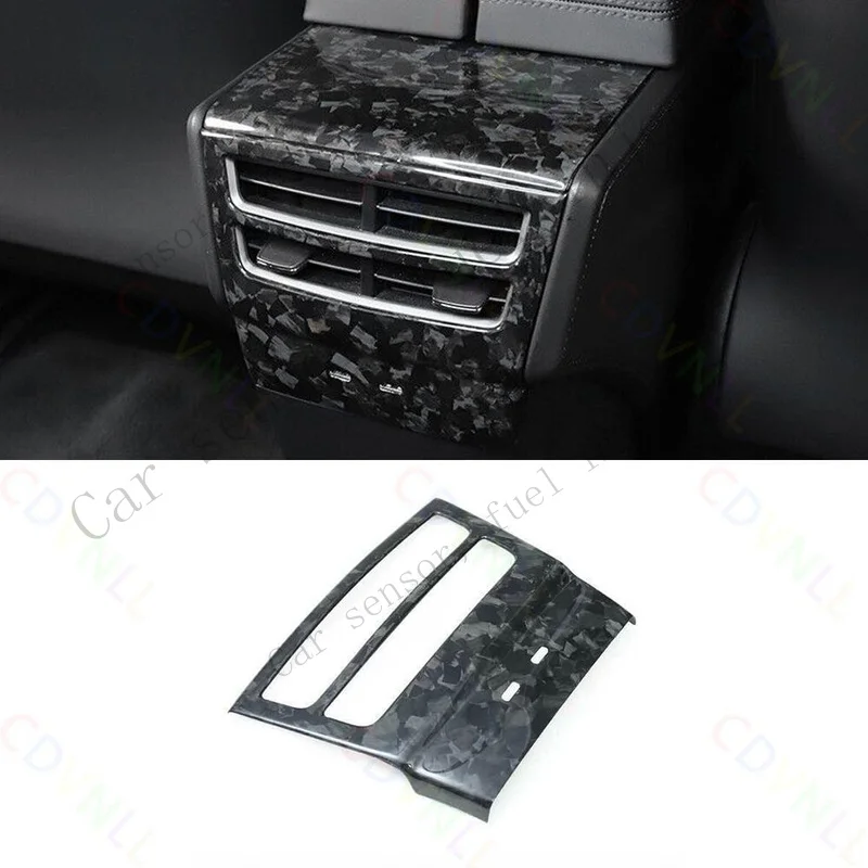 Q+ For Tesla Model X S 2012-21 Forged Carbon Fiber Rear Seat Air Outlet Vent Frame