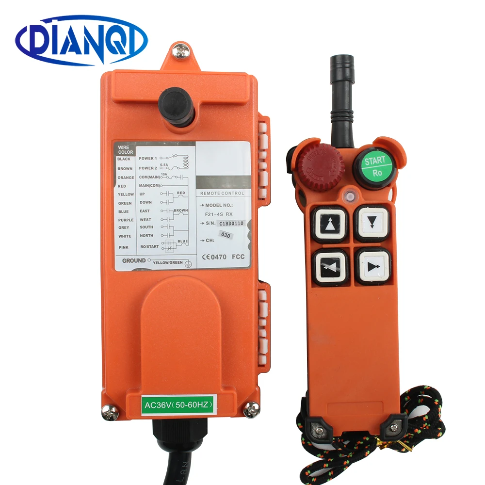 DC12V 24V Wireless Industrial Remote Controller Switches Hoist Radio Control Crane Switch F21-2S F21-4S F21-E1B AC220V 380V 110V