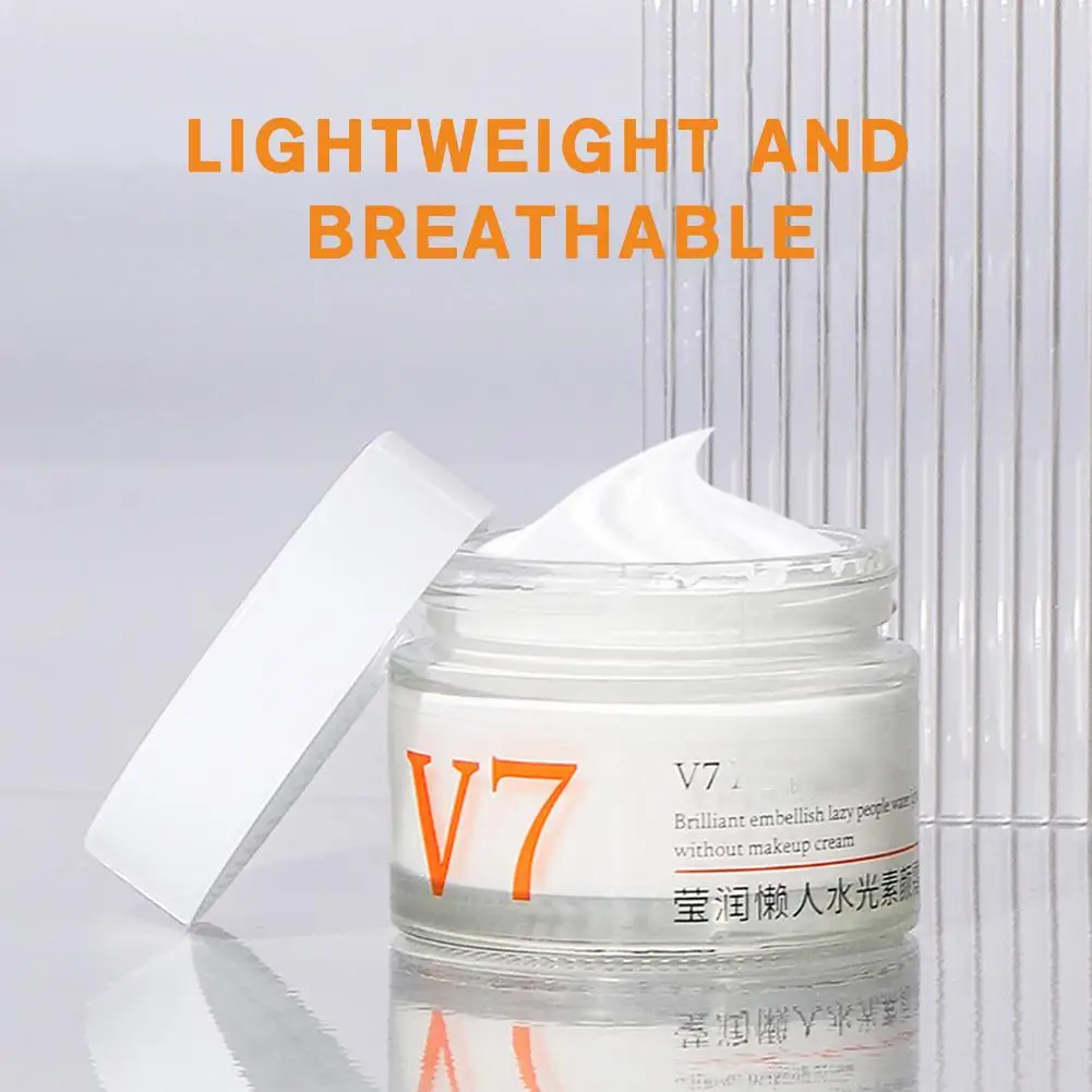 50g V7 Deep Hydration Face Cream Waterlight Whitening Moisturizing Cream Nourish Brighten Skin Tone Fade Blemishes Skin Care