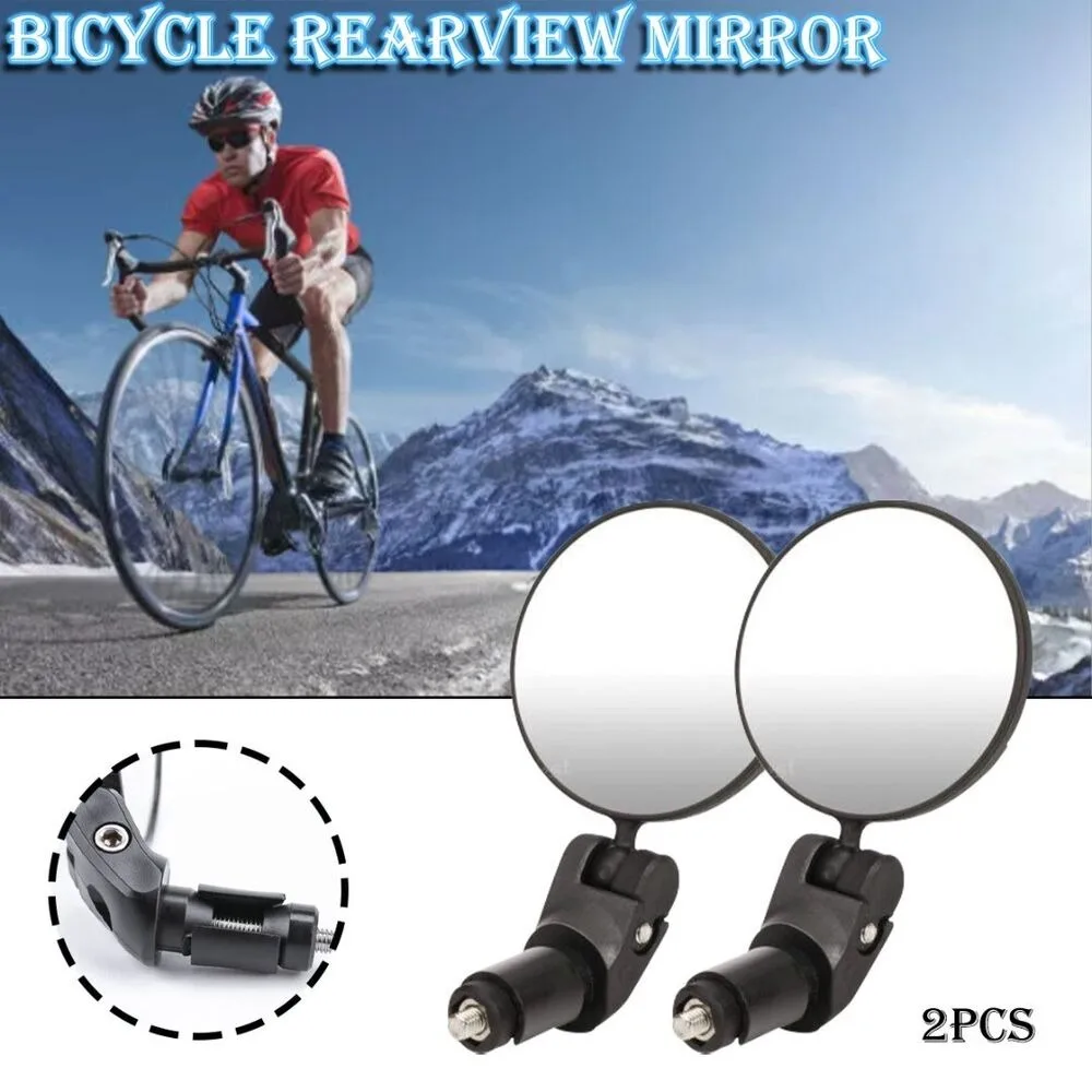 New Bicycle Bar End Mirror 360° Rotating Rearview Mountain Bike Rear View