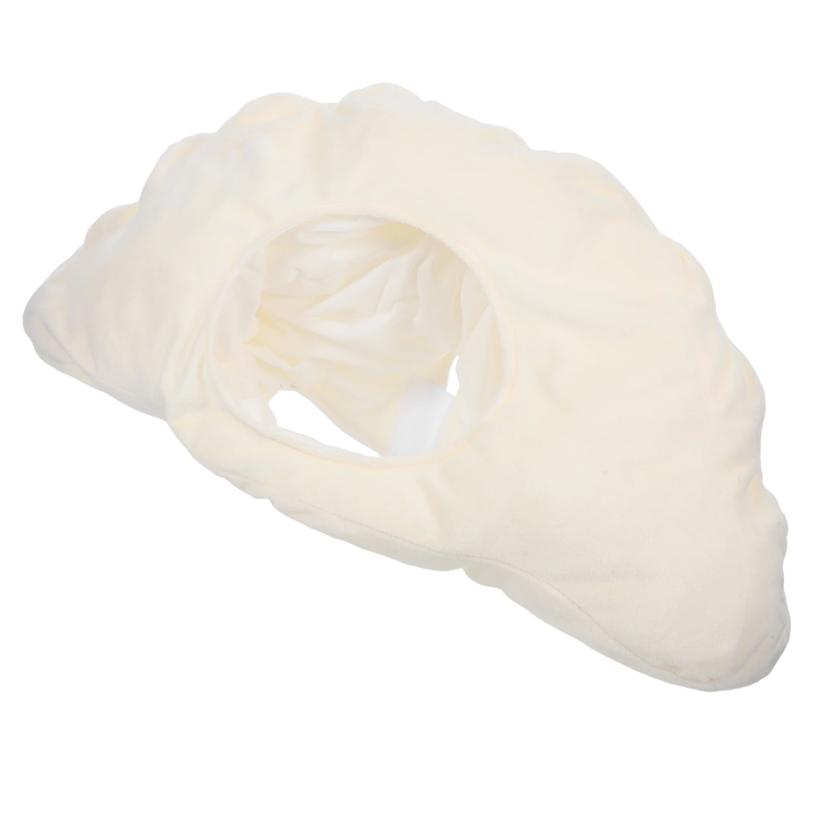 

1pc Dumpling Shape Party Hat Pp Cotton Comfortable Carnival Costume Headwear For Halloween Birthday Decoration Beige