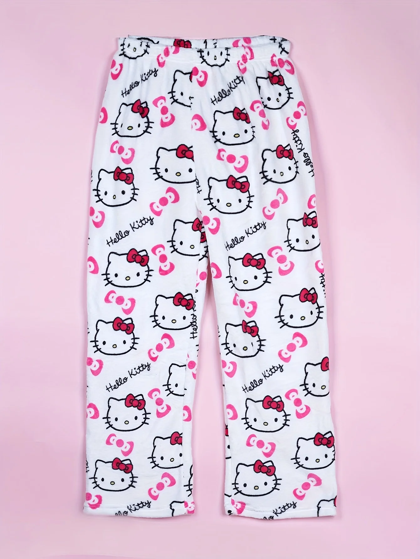 Santio ชุดนอนชุดนอนผ้าสักหลาดลาย Hello Kitty KURMI, ชุดนอนครอบครัวฮาโลวีน