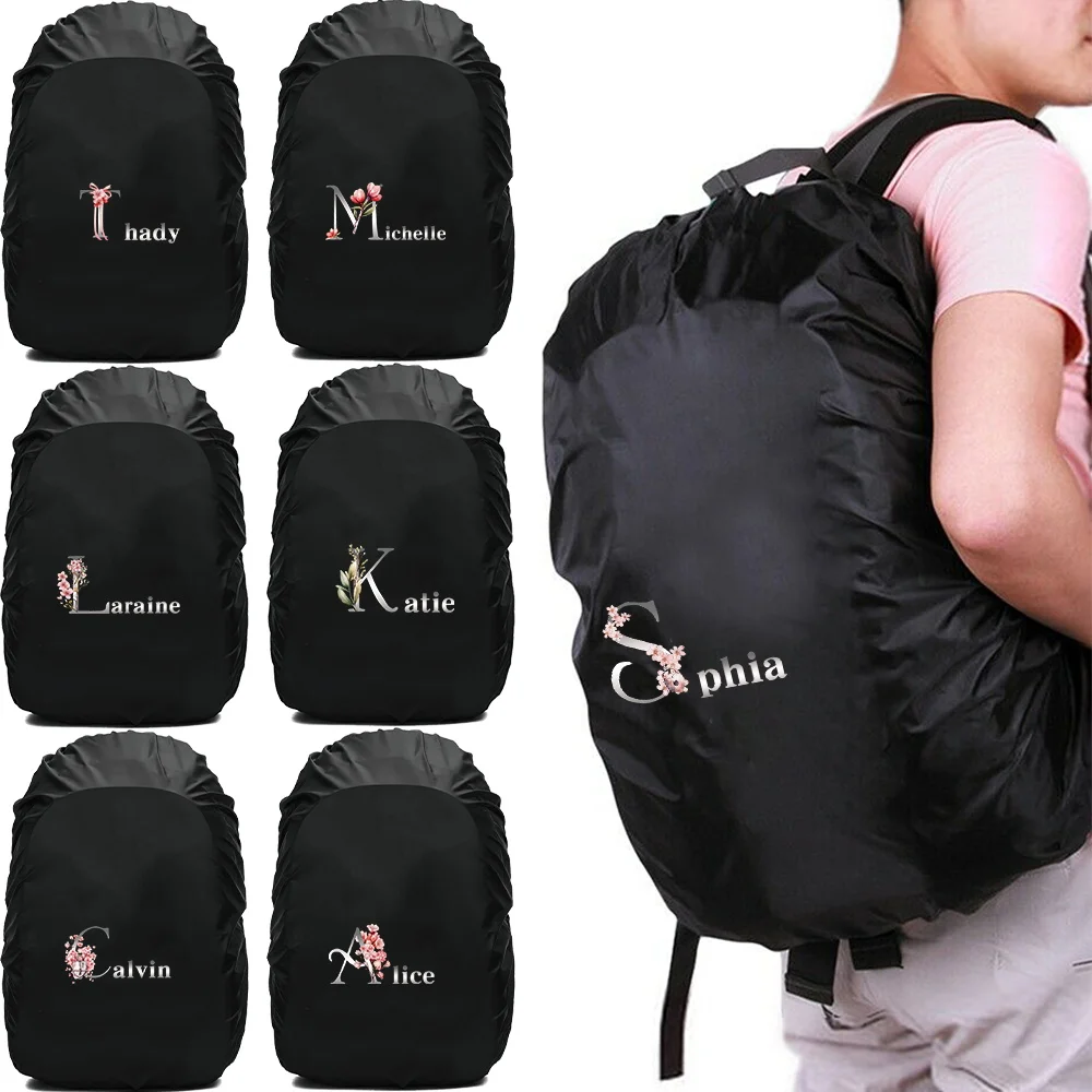 Personalized Customized Name Backpack Rainproof Cover Outdoor Waterproof Bag 20-70L Portable Protect Case Travel Cover