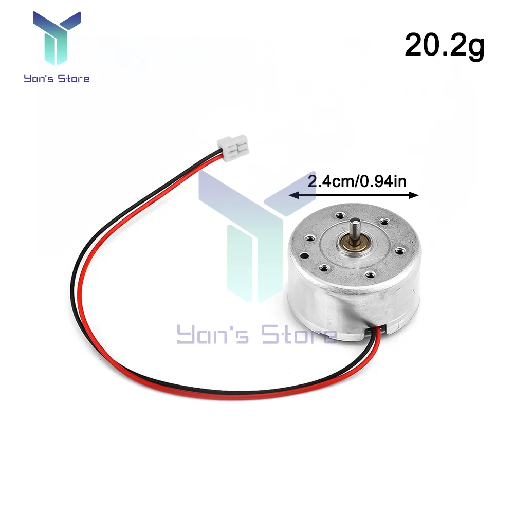 1PC DC 3V 4.5V 5V 6V Motor Micro 6mm Shaft 300 Solar Motor For 3500-7000 Rpm High Speed DIY Hobby Toys Brush Motors