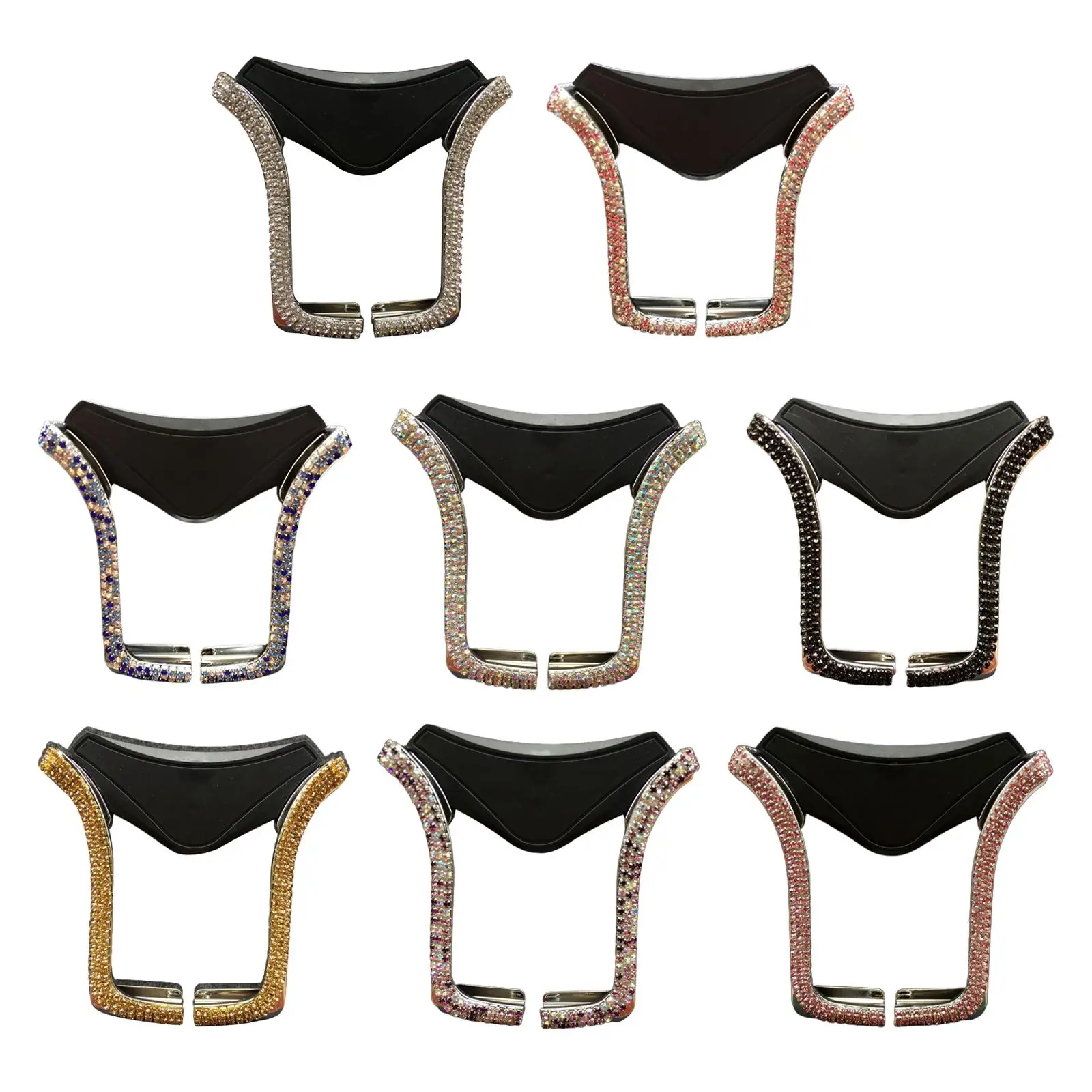 حامل هاتف السيارة الأنيق مع حجر الراين الكريستالي للهواتف مقاس 4.0-6.5 بوصة