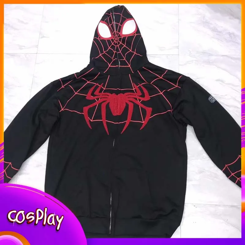 

Spider Man Hoodie Cosplay Casual Hip-Hop Embroidery Hooded Sweatshirt Fashion Long Sleeves Top Trendy Women Men Clothing Gift