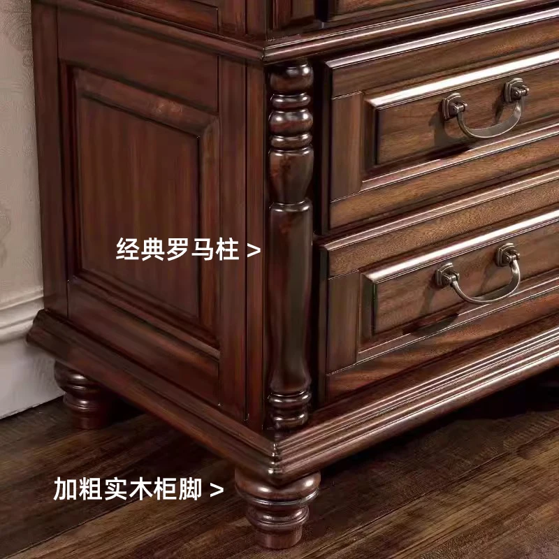 خزانة تلفزيون من الخشب الصلب الأمريكي، وخزانة صوتية ومرئية لغرفة المعيشة، وخزانة تلفزيون متعددة الأدراج، وأرضية كلاسيكية للفيلم والتلفزيون #5