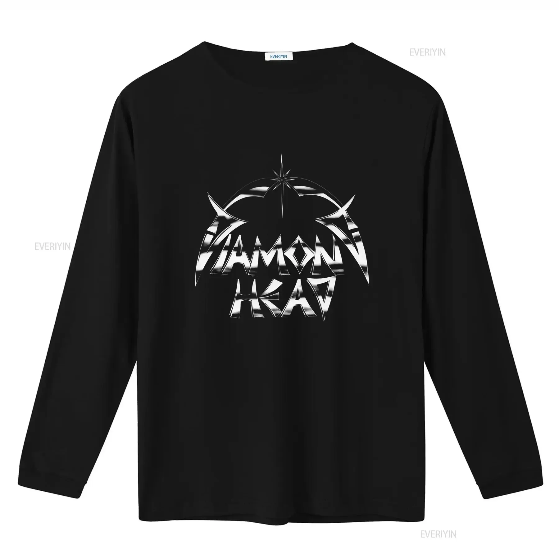 DIAMOND HEAD DH LOGO Black T Shirt for Men X Large Size vintage Washed Top For Everyday Wear Stylish Slightly Unisex homme