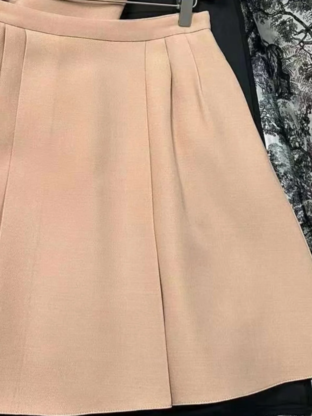 الوردي OL Sle الحرير الموهير مطوي تنورة عالية الخصر تنوعا الرجعية Ele Dr المرأة Faion الصيف وصول جديد #1