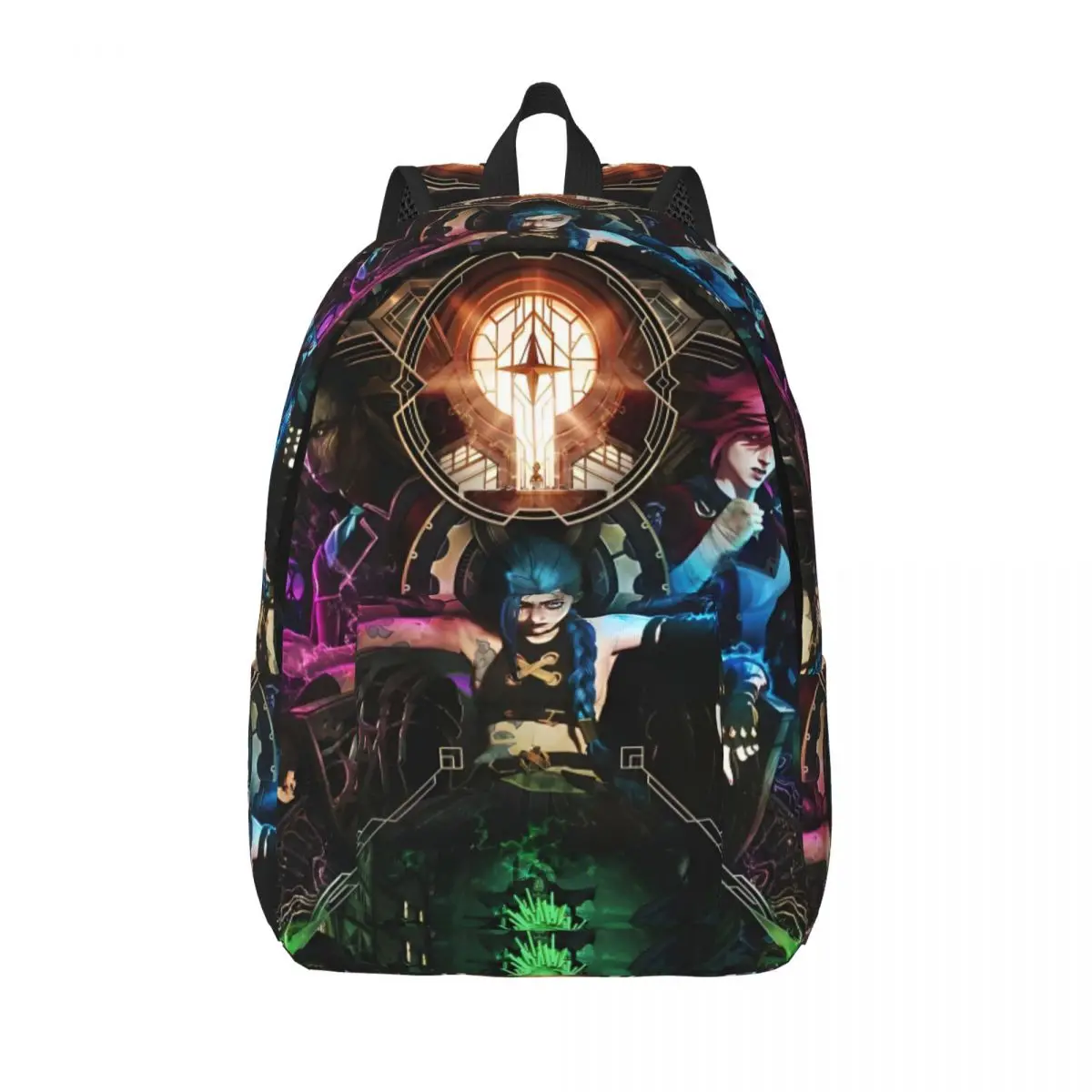 

Jinx аниме подростковый рюкзак для студентов, пешего туризма, путешествий, игры Arcane, рюкзак для мужчин и женщин, холщовые сумки для колледжа