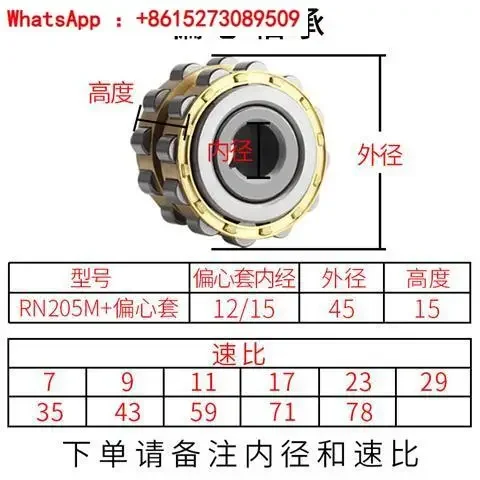 Cycloid pinwheel reducer with integral eccentric bearing RN307 swinging RN205206309312 cylindrical roller