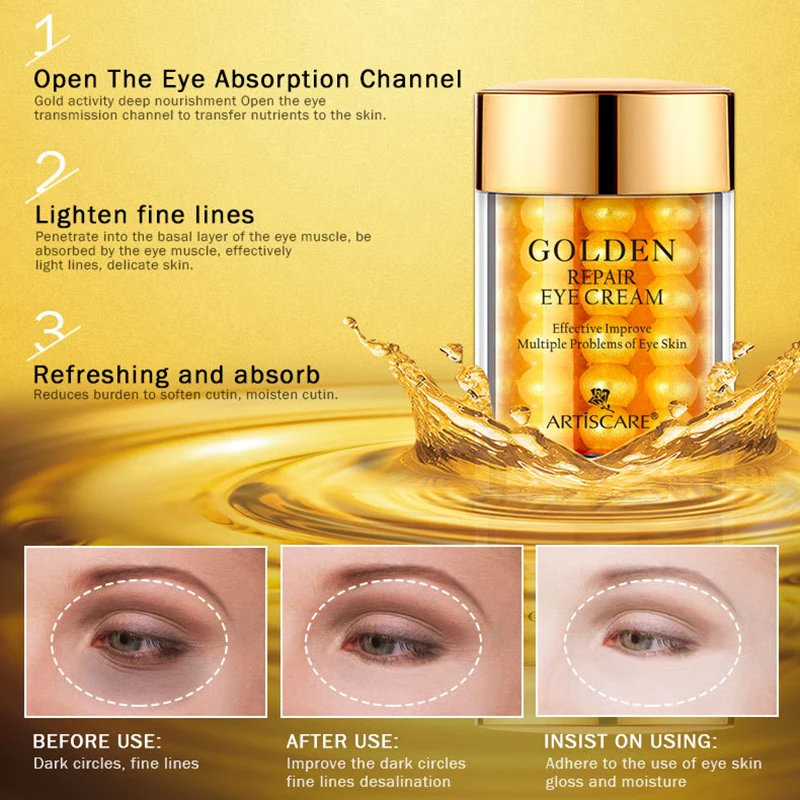 

24K Gold Serum SET 3pcs/Lot for Moisturizing and Hydrating Dark Circles Eye Cream Face Essence Skin Care Products