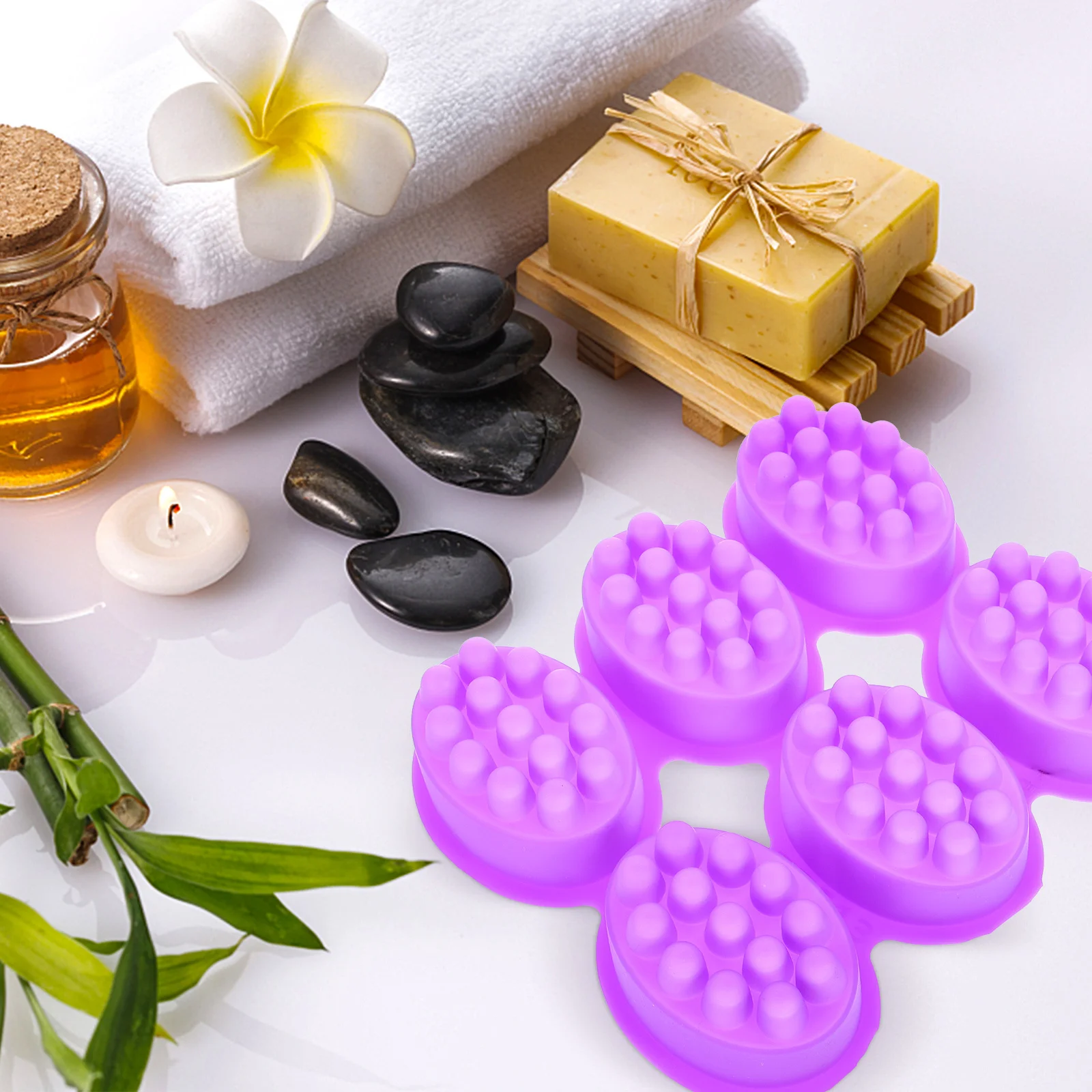 

Massage Brush Silicone Soap Mold Oval Shape for DIY Handmade Soap Making Creative Craft Mold DIY Craft Making Tool