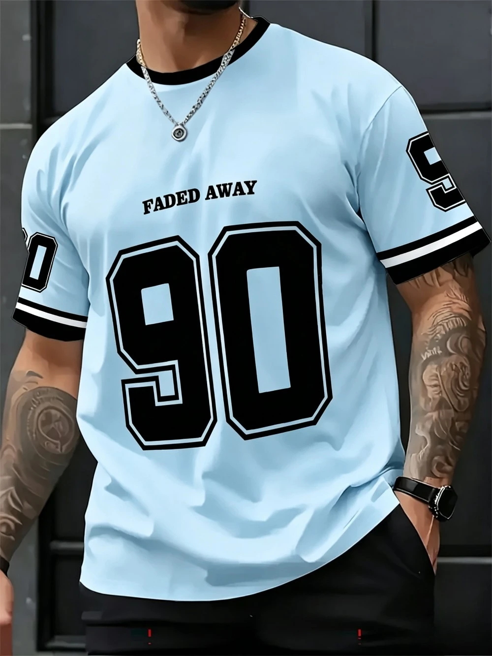 Retro Digital 3D-Druck Sport Schnelltrocknend Atmungsaktiv Herren T-Shirt Outdoor Street Fashion Casual Club Team Training Eltern-Kind-Kleidung – Detail 7