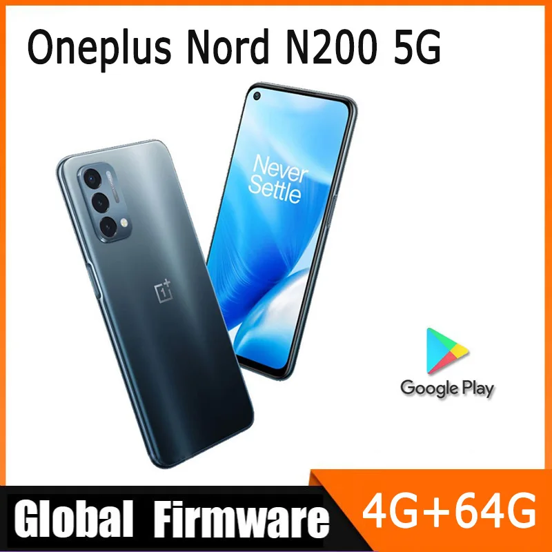 Oneplus Nord 스마트폰, 6.49 인치 배터리 용량, 5000mAh CPU, 퀄컴 스냅드래곤 480, 13MP 카메라, 전체 화면 중고 휴대폰, N200 5G 