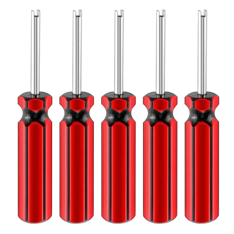 QM 5 Pieces Universal for Valve Stem Removal Tool Set of 5 4 Way for Valve Core Remover Tire Repair Schrader for Valve Tool