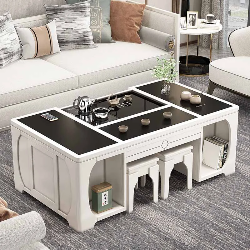 Classy Livingroom Coffee Tables Modern Black Space Saving Coffee Tables Floor Multifunction Stolik Kawowy Furniture Home