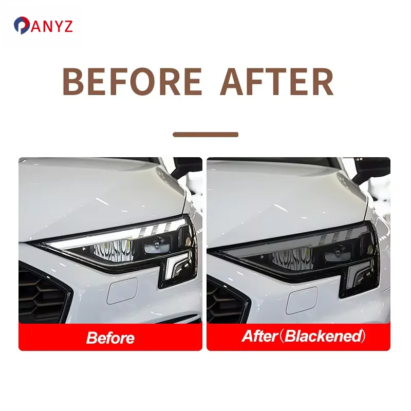 2 قطعة سيارة العلوي طبقة رقيقة واقية كشافات شفافة سوداء بولي TPU ملصق ل Volkswagen VW Golf 7 MK7 2012-2019 اكسسوارات #3