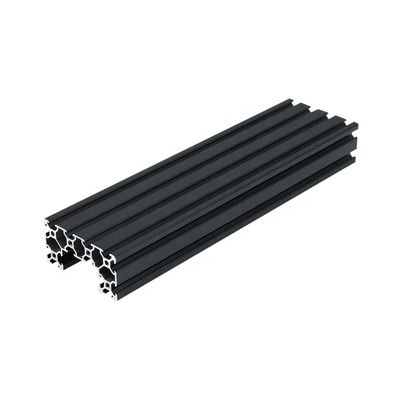 CN hltnc Profile for Framing Wholesale High Quality T Track Aluminum Max Black Silver 4080U black for sliding door window