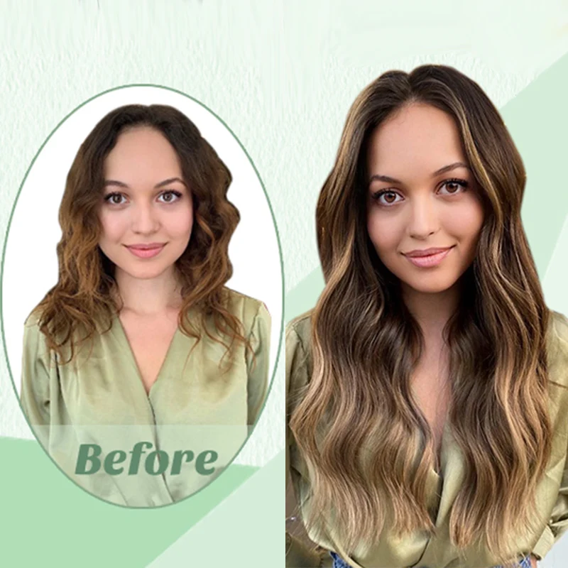 وصلات شعر من البولي يوريثان غير مرئية وصلات شعر بشري وصلات شعر بشري بلون أشقر وصلات شعر ريمي 150 جم مع مشبك