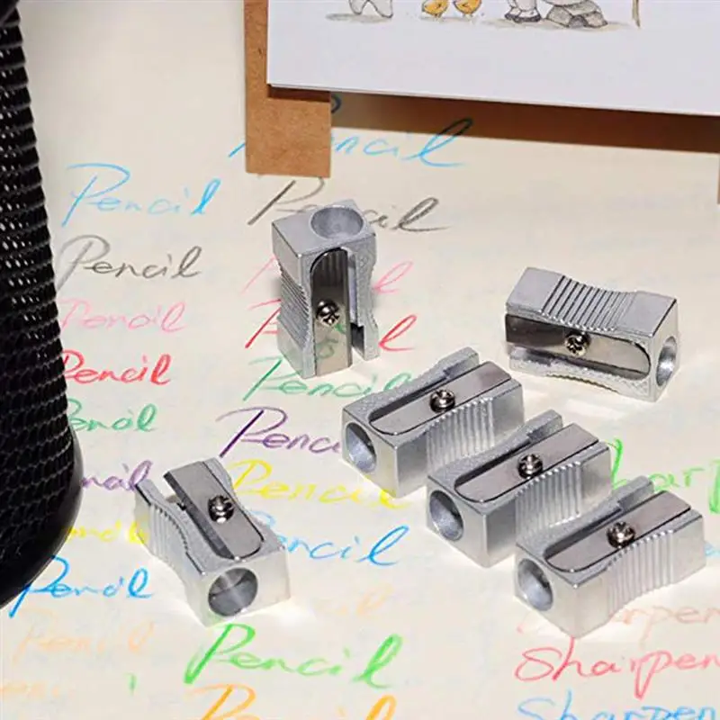 10pc/Set Metal Pencil Sharpener Classical Girls Makeup Pen Sharpener Drawing Writing Learning Tools School Supplies Stationery