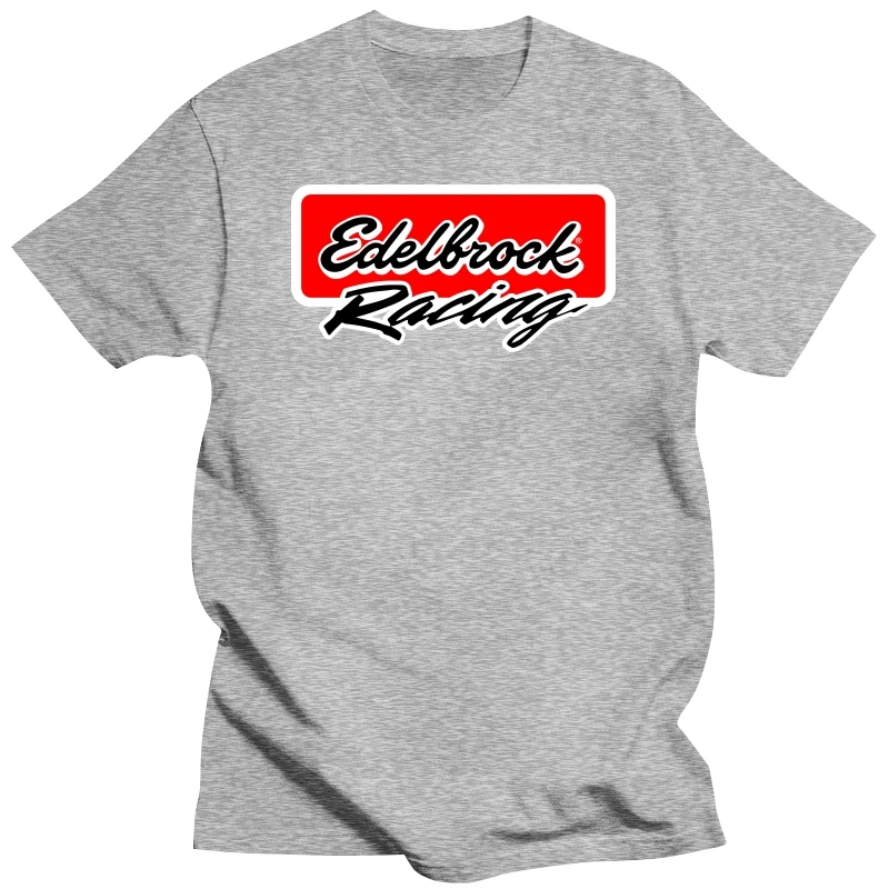 Edelbrock Racing Carbureted Fuel Injected Logo Men's Black T-Shirt S M L XL 2XL