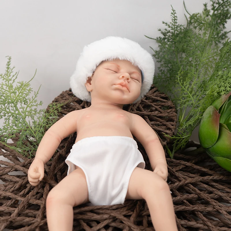 Lifelike Reborn Doll -12 inch (approximately 30.5 cm) all silicone newborn with realistic veins and sleeping positions - Real Ba