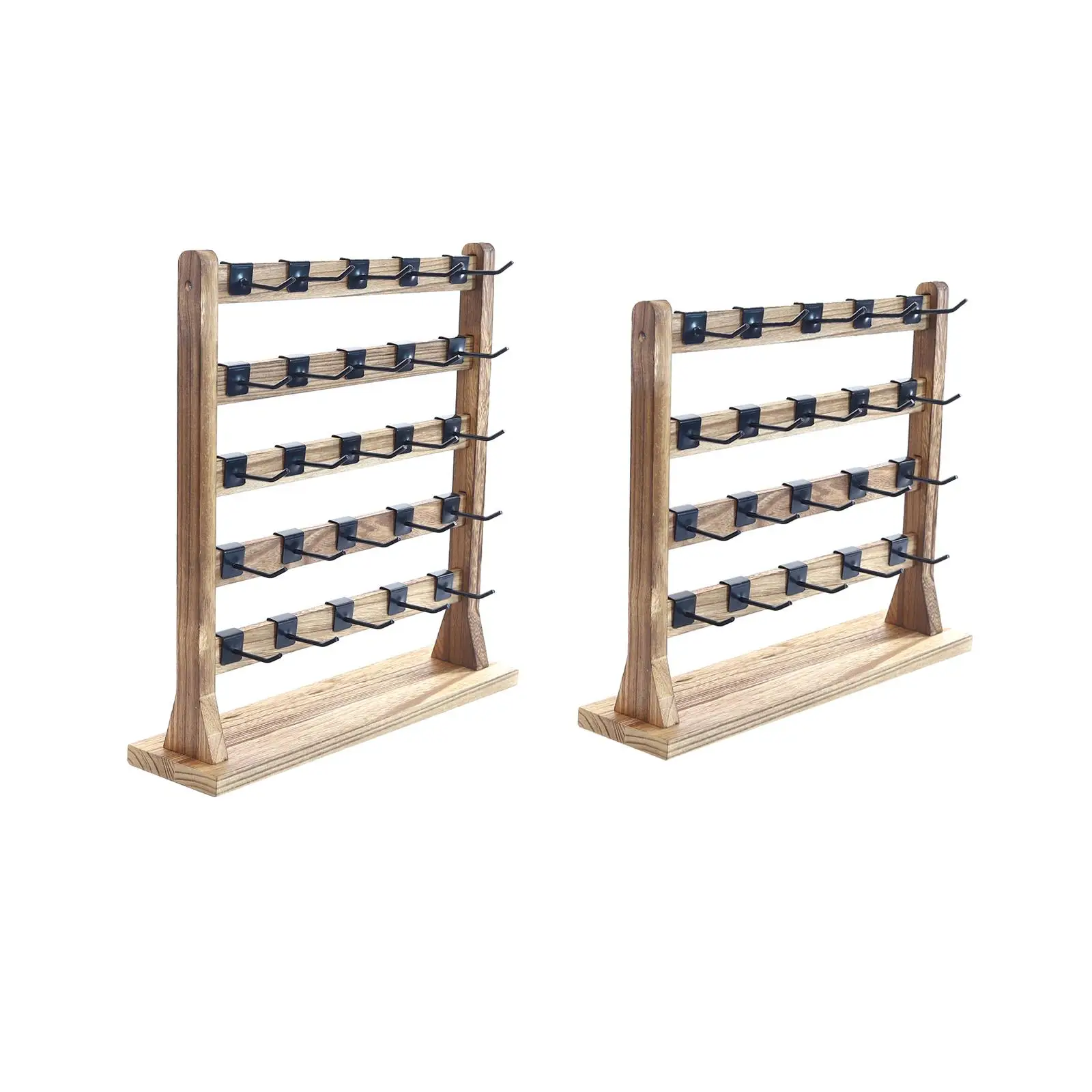 Wooden Earrings Display Stand Earring Rack Multi Tiers Earrings Storage Rack