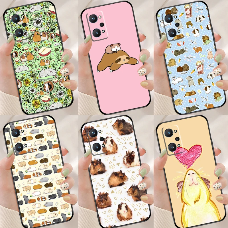 Cute Cartoon Guinea Pig Case For OnePlus 11 10T Nord 2 3 Lite Realme 10 Pro Plus GT Neo 5 2T 3T C21Y C30 C33 C35 C55