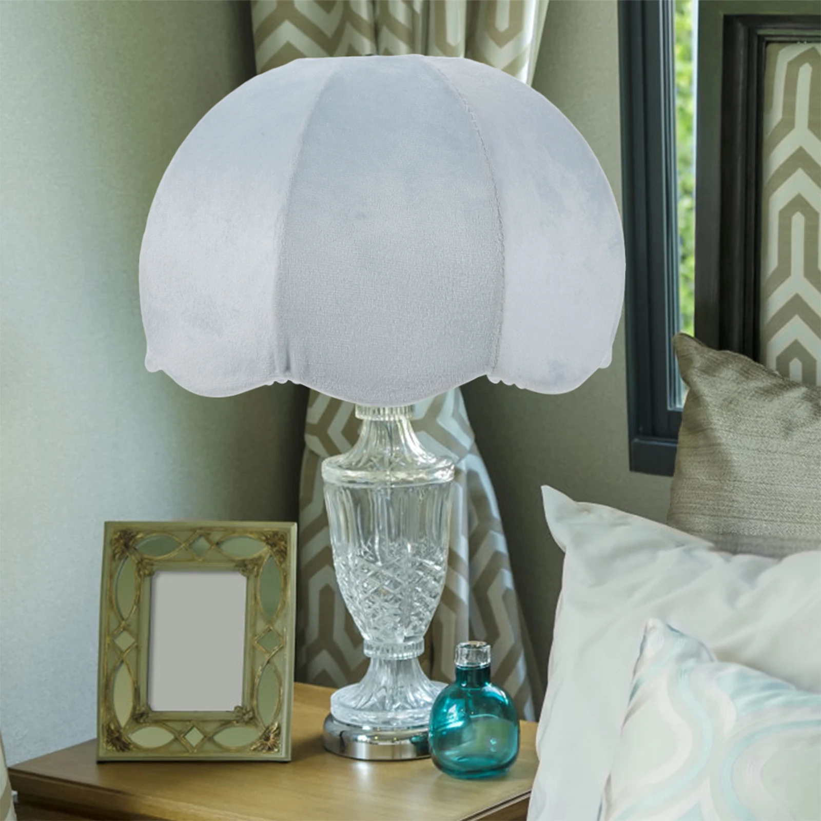 

Vintage Pumpkin Lamp Shade Retro Fabric Drum Lampshade For Indoor Pendant Table Wall Light E27 Lamp Cover Decor