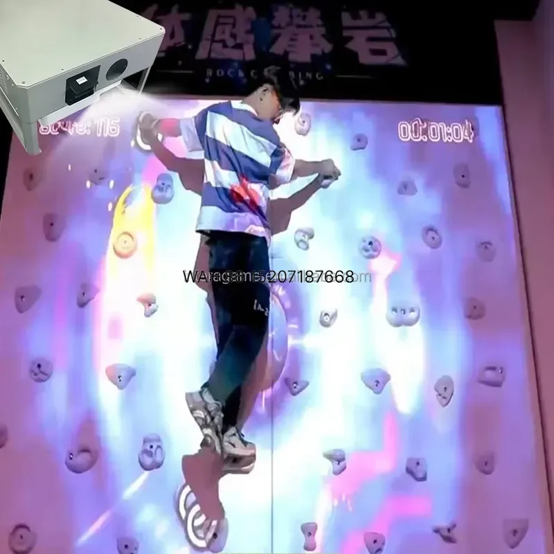 Wmwmnu Interactive Projection Rock Climbing Wall Game for Kids Indoor Play Zones and Family Entertainment Centers