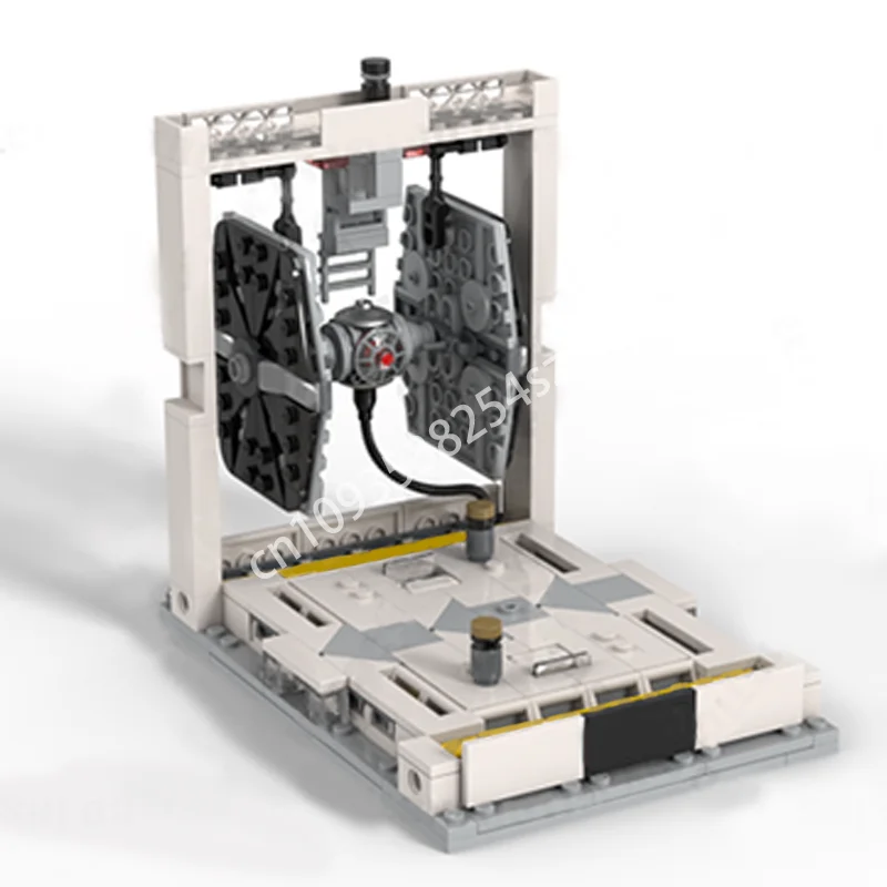 347 шт. MOC Micro Diorama Hangar для Imperial Starfighters PART I Star Battle Building Blocks Модель Космическая воображение