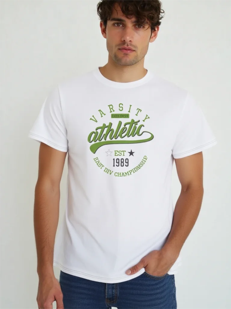 

Men's 100% Cotton Summer T-Shirt Oversized round Neck 1989 English Letter Pattern Print Breathable Casual Trendy Streetwear Tee