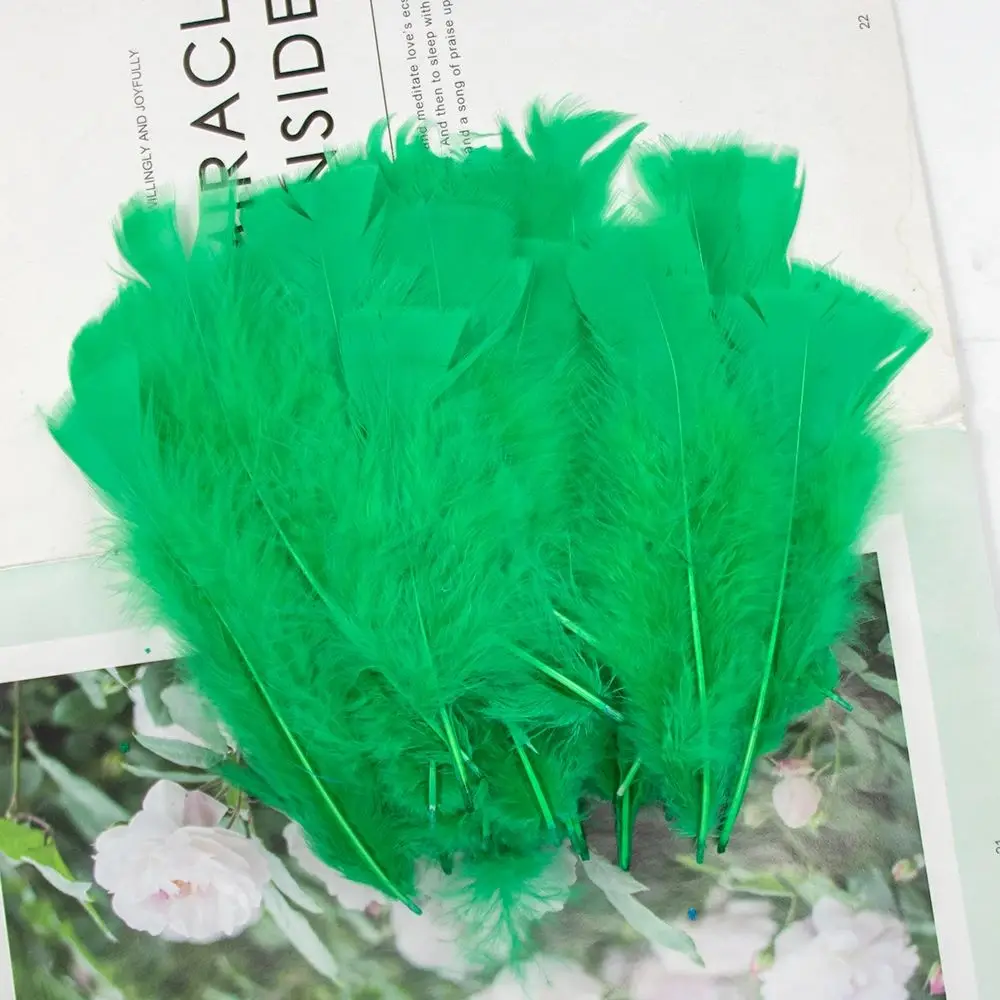 50/100/200 Stück natürliche Truthahn-Marabu-Federn, flauschig, weich, mehrfarbig, 10–15 cm, DIY-Bastelbedarf, Party-Kostüm, Schmuck, Dekorationszubehör