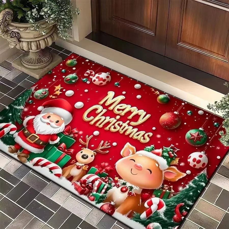 Whimsical Gnomes With Eggs Welcome Doormat Non Slip Entrance Rug For Rustic Spring Holiday Home Decor Gift