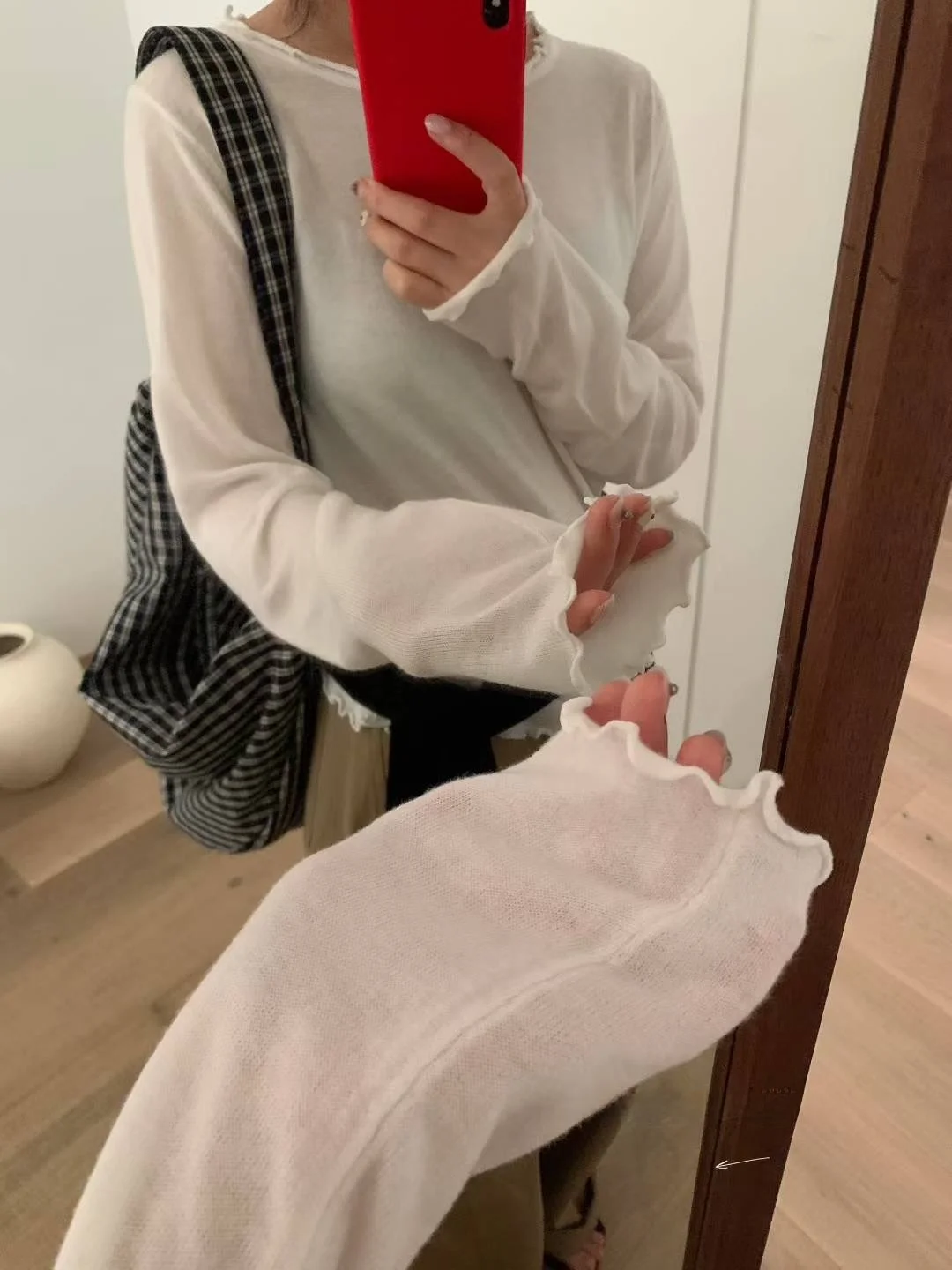 

Женская базовая футболка Ele Long Sve Slim Fit для ношения под одеждой, весна-осень, с эффектом полимерной окраски, модный топ