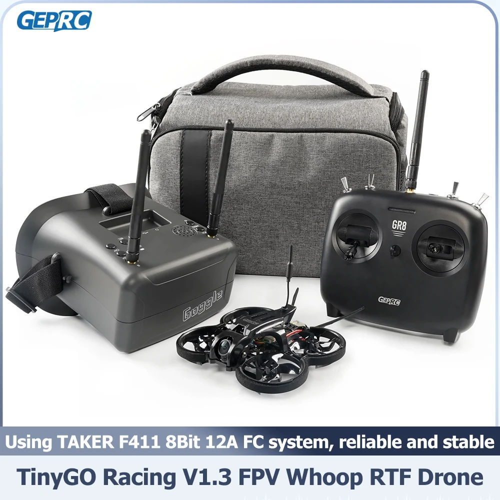 

Гоночный Дрон GEPRC TinyGO V1.3 FPV Whoop RTF, каркас из углеродного волокна для радиоуправляемого FPV квадрокоптера, гоночный Дрон серии, подходит для начинающих