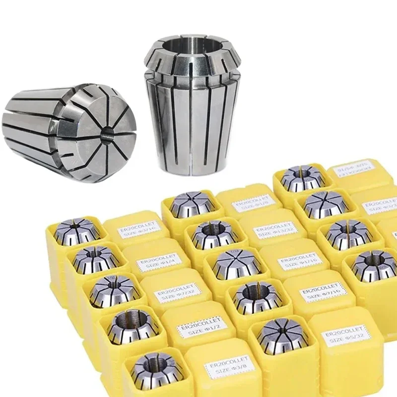 ER Spring Collet ER11 ER16 ER20 ER25 ER32-1 2 3 4 5 6 7 8 9 10 11 12 20mm High Precision 0.015mm Milling Tool Holder CNC