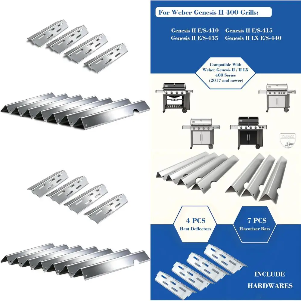 

17 сменных решеток из нержавеющей стали для моделей Genesis II E-410/S-410, E-415, E-435, E-440, S-440, LX 440