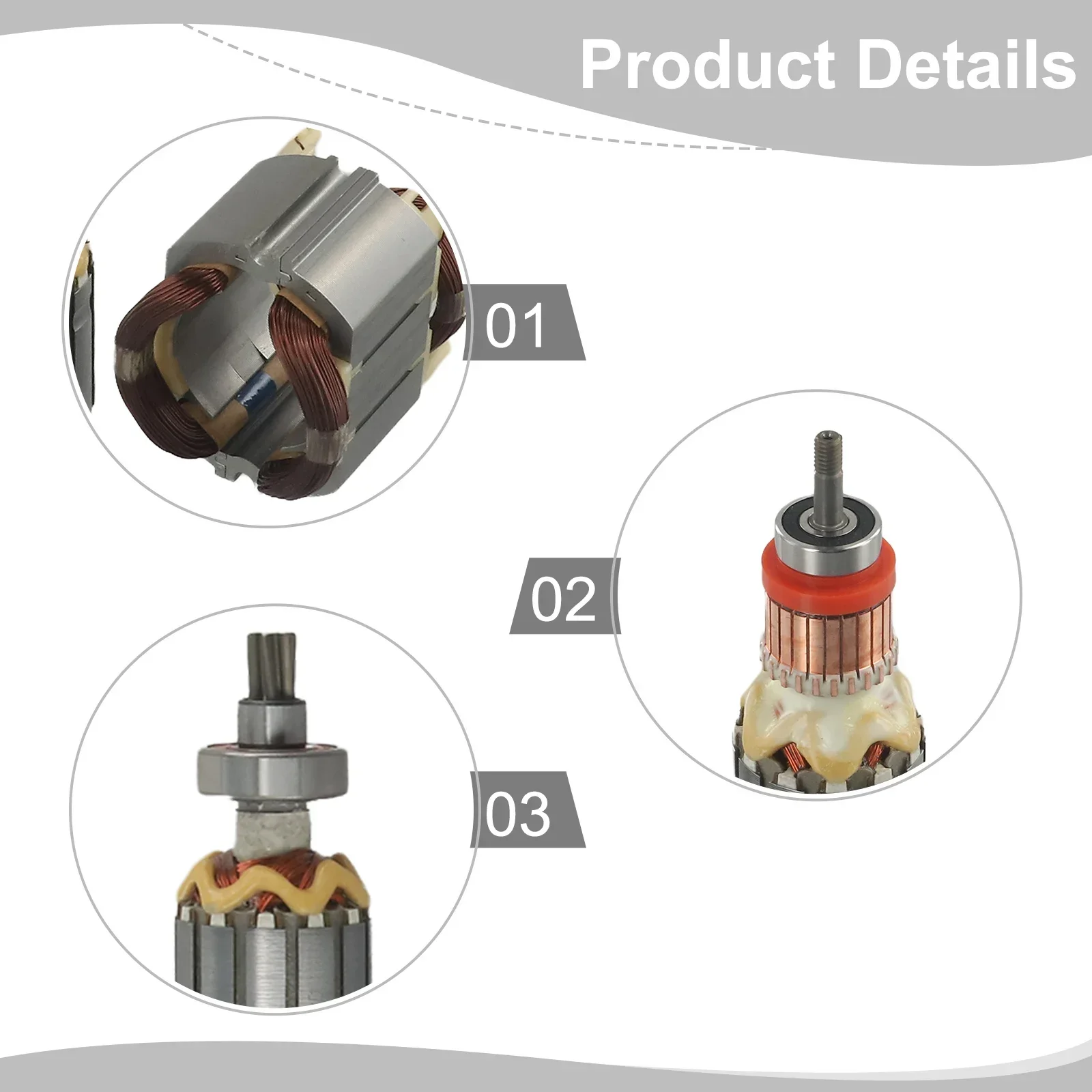 

Rotor Stator And Carbon Brush Set For HR4001C HR4010C HR4011C 513888-4 625758-6 Workshop Equipment Power Tools Accessories