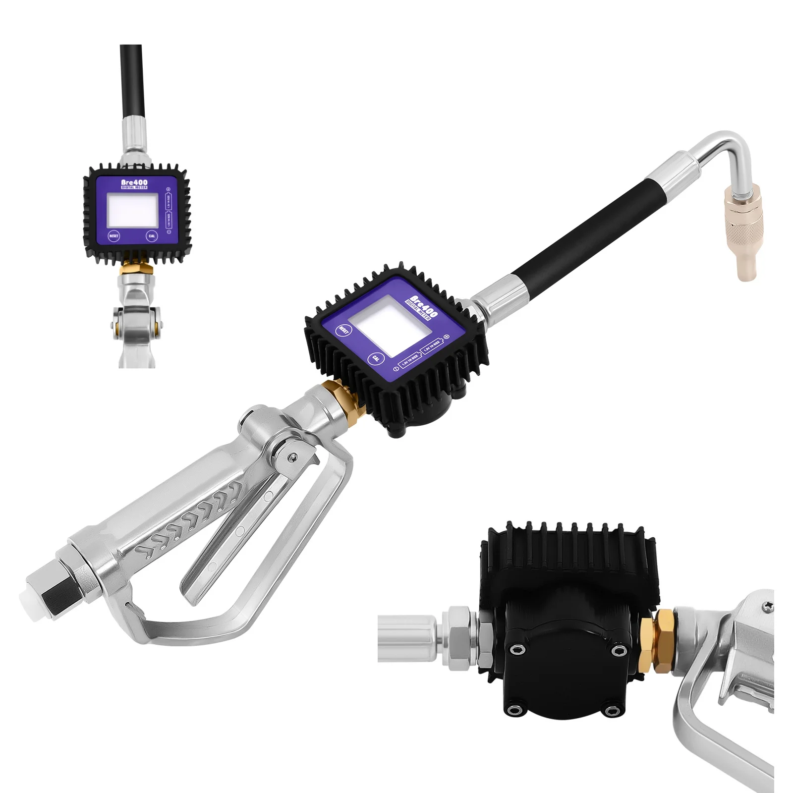 

45Bar Oil Gun with Gauge Quantitative Fueling Gun Electronic Oil Meter Gun with Five-digit LCD for Trucks, Buses, Oil Tankers