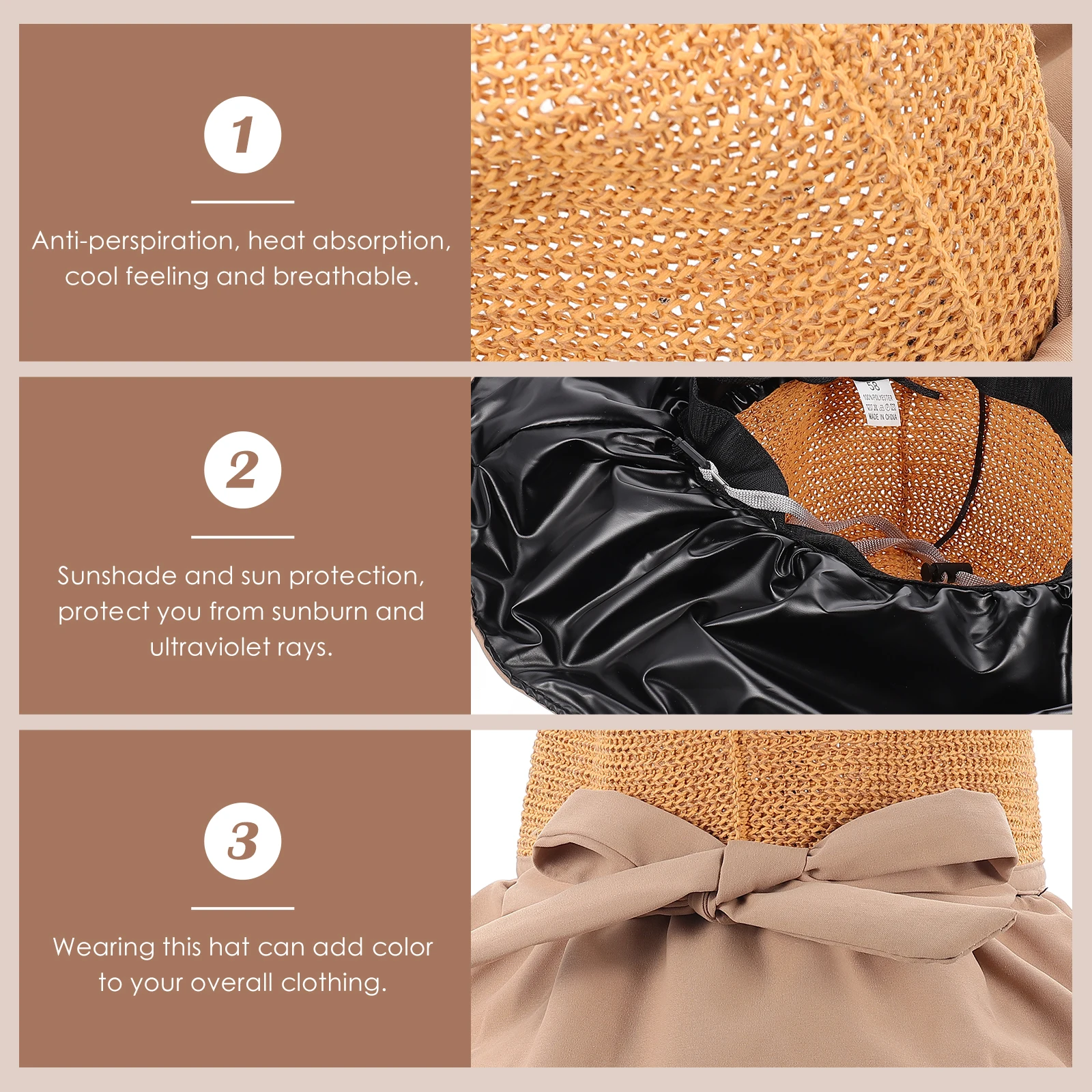 

Big Sun Outdoor Sunproof Fisherman For Women Men Summer Travel Camping Golf Fishing Bucket Non-Slip Lightweight Portable