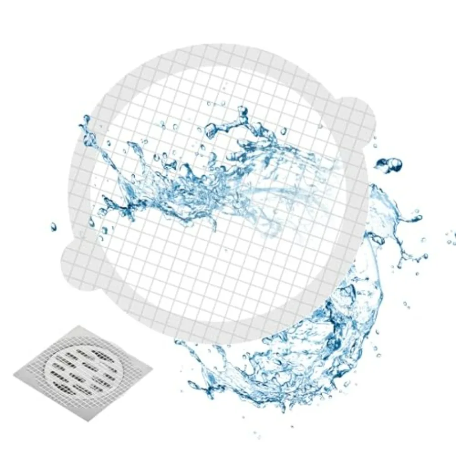 

50pcs Disposable Shower Drain Hair Catcher Hair Trap for Shower Drain Mesh Stickers Shower Strainer for Bathroom Tub Kitchen Si