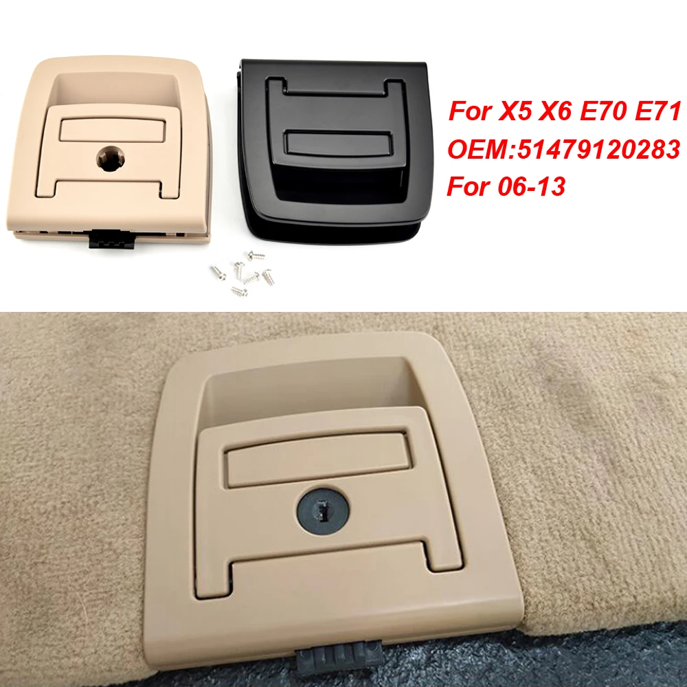 

51476958161 Car Rear Trunk Tail Cover Bottom Plate Mat Floor Carpet Trunk Handle Key Hole Fit For BMW 5 SERIES E61 X5 X6 E70 E71