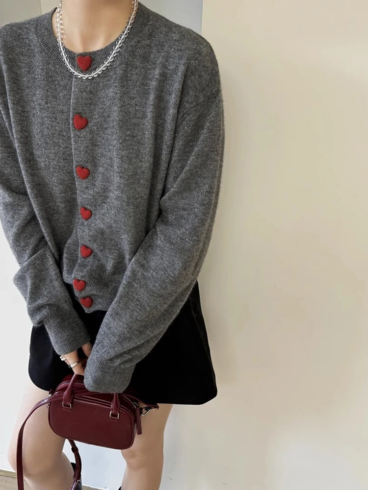 Herbst Winter Camere Gestrickte Offene Strickjacke Lange Sve runde Ne Bequeme Weiche Haut-Freundliche Pullover Mantel Koreanische Sle