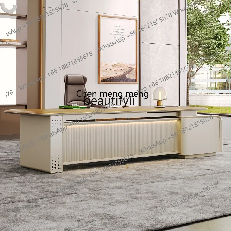 ss 8350 Boss Desk Simple Modern President Computer Table and Chair Combination Office Single Light Luxury Executive Desk