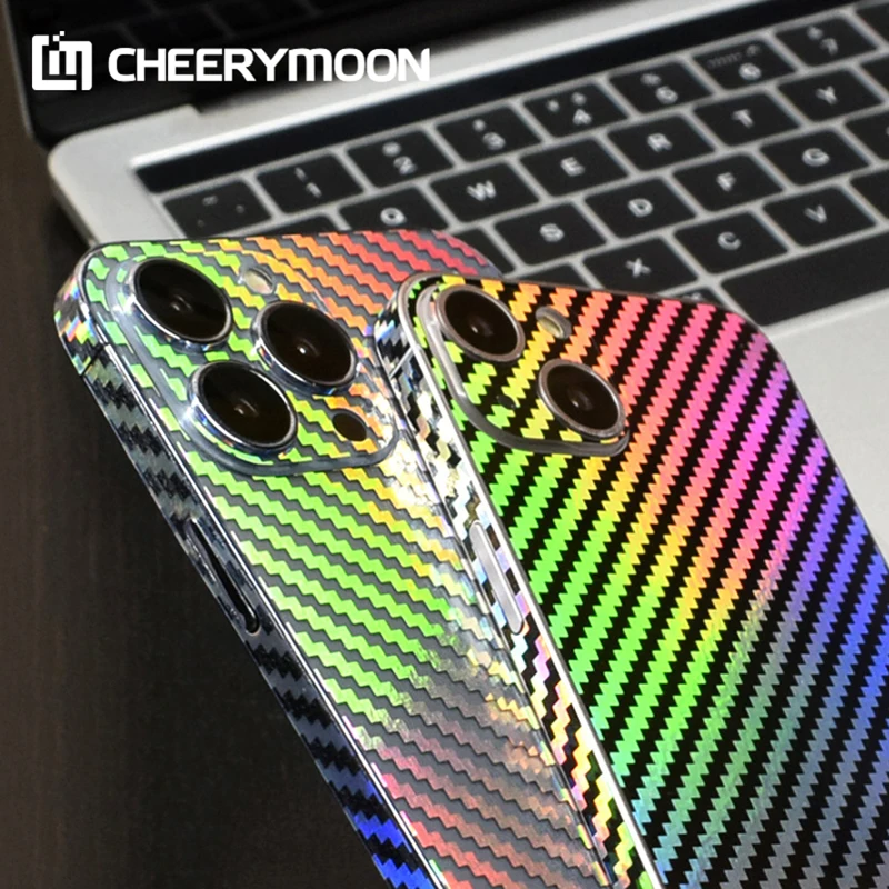 Symphony Carbon Fiber Rear Stickers Paste For iPhone 15 14 13 15 Pro Max Plus mini 14Pro Pro Protector Back Film