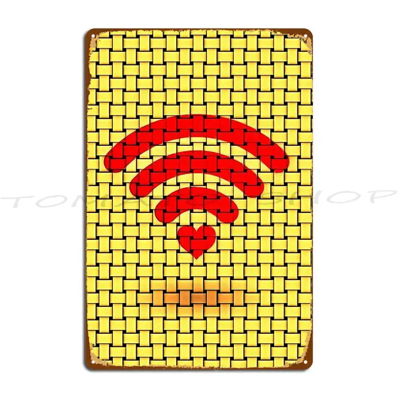Glowing Wifi Sign Metal Sign Wall Cave Club Personalized Garage printed  Tin Sign Poster
