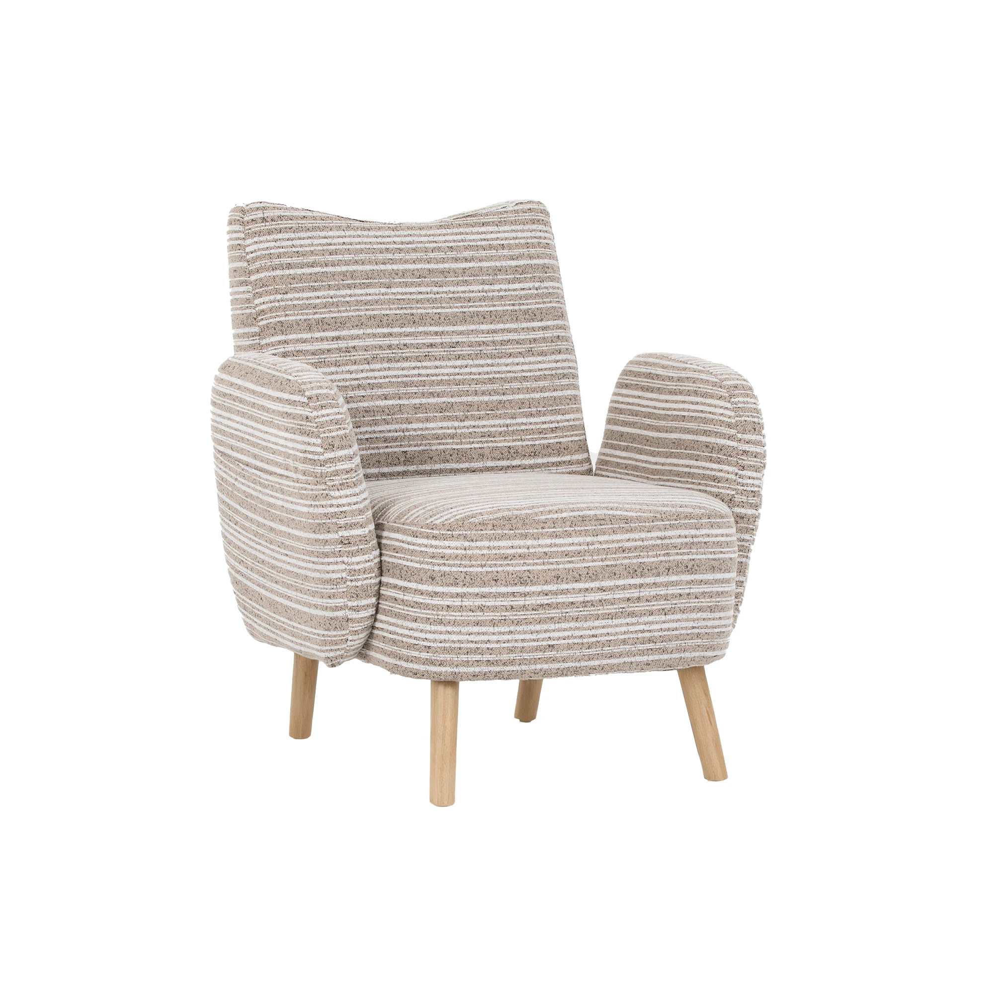 PINGGO Moderner Stoffsessel mit Seitentasche & Massivholzbeinen, Komfortabler Lesesessel für Wohnzimmer Schlafzimmer Büro – Detail 24